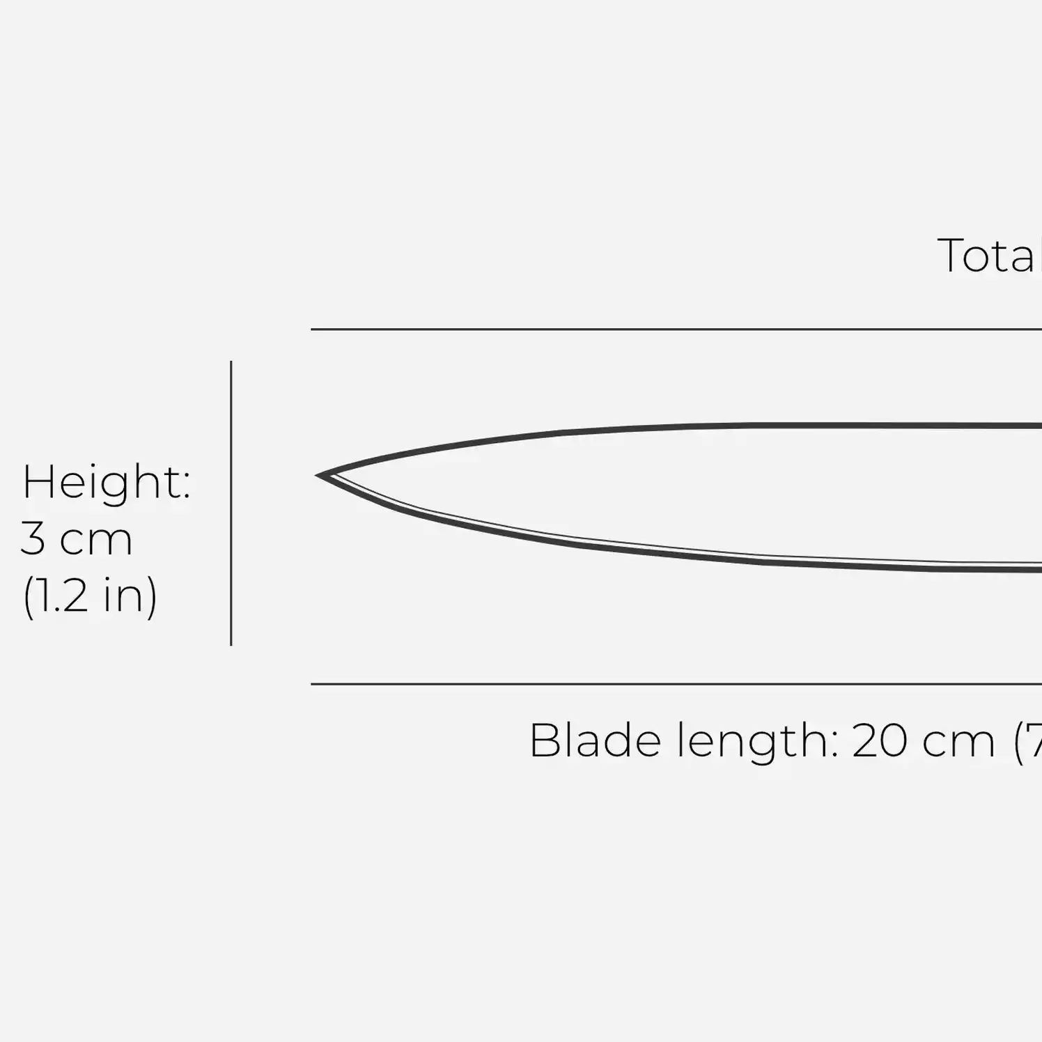 Slicing-knife-essential-blue-dimensions-left