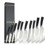 10 piece knife set essentials wood box