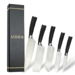5 piece knife set essentials wood box