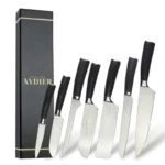 7 piece knife set essentials wood box