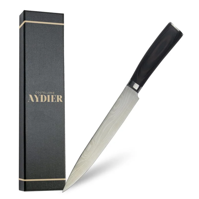 Stainless Steel Slicing Knife with Pakka Wood Handle