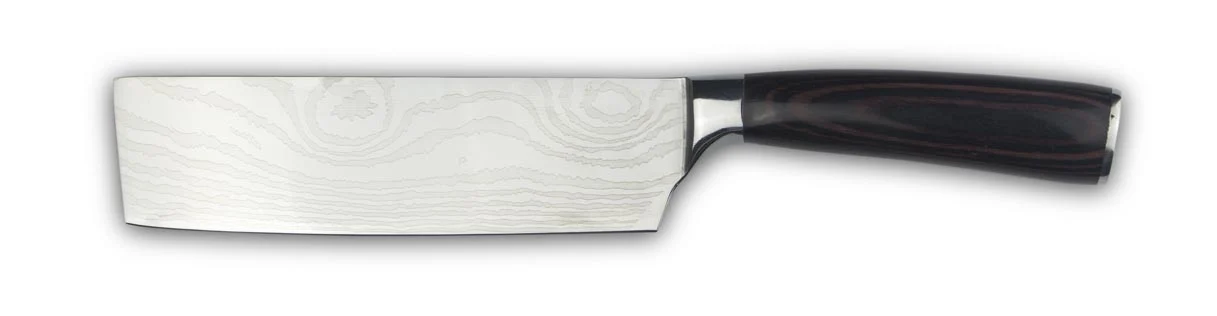 Nakiri knife essential wood white background