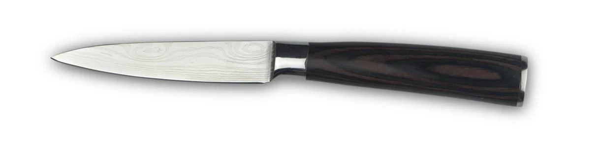 Paring knife essential wood white background