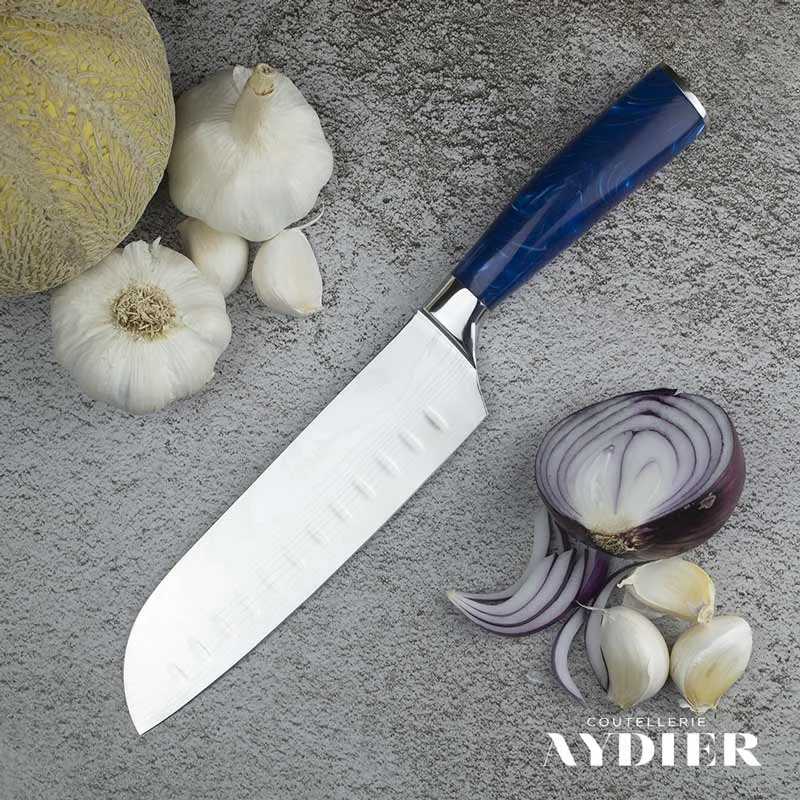 Santoku knife essential blue main