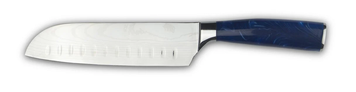 Santoku knife white background